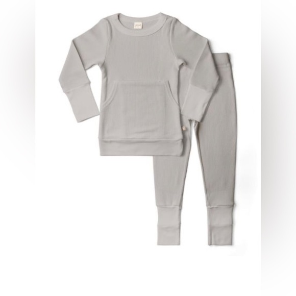 Goumi  Thermal Organic Cotton Jogger Set Color Stone - Picture 2 of 16